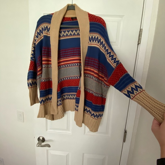 Colorful knit boho cardigan - Picture 1 of 3